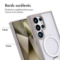 Accezz Coque Ring Stand avec MagSafe Samsung Galaxy S24 Ultra - Gris