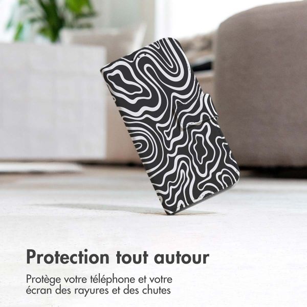 imoshion Étui de télephone portefeuille Design Motorola Moto G24 Power - Black And White