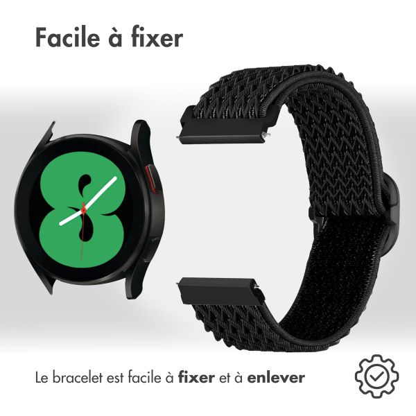 imoshion Bracelet en nylon élastique  - Connexion universelle 20 mm - Noir
