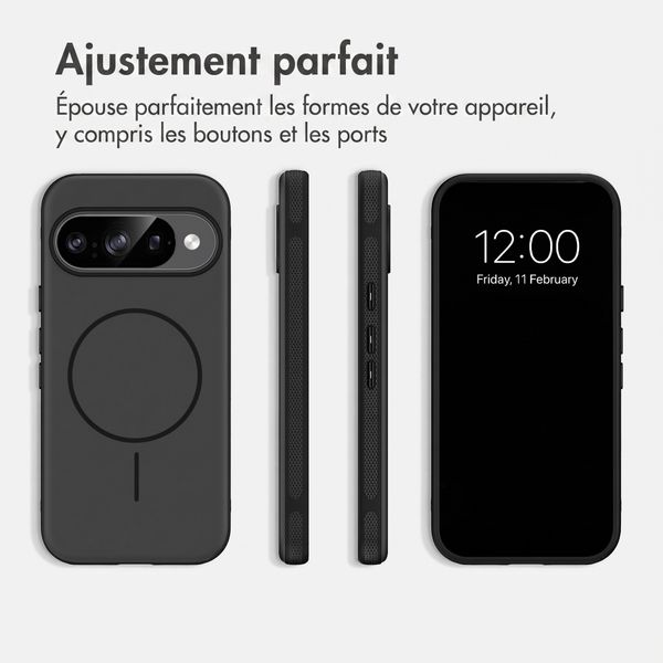 imoshion Coque arrière Color avec Thin MagSafe Ring Google Pixel 9 / 9 Pro - Noir