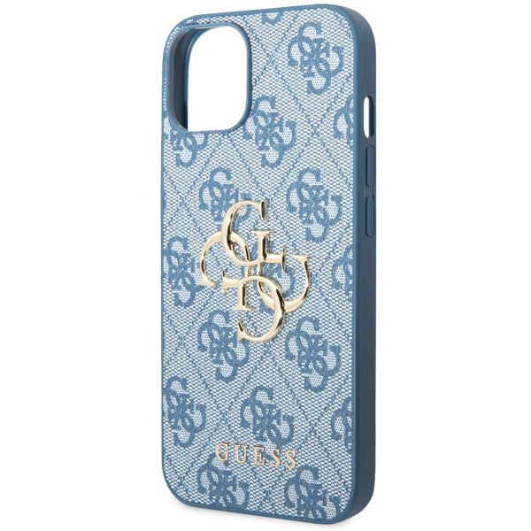 Guess Coque 4G Metal Logo Backcover Apple iPhone 14 - Bleu