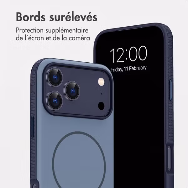 imoshion Coque arrière Color avec Thin MagSafe Ring Apple iPhone 18 Pro Max / 17 Pro Max - Bleu foncé