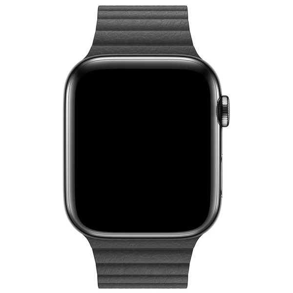 Apple Bracelet Leather Loop Apple Watch | 44/45/46/49 mm - Taille M - Noir