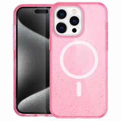 imoshion Coque Pailletée avec MagSafe Apple iPhone 15 Pro - Paillettes Rose