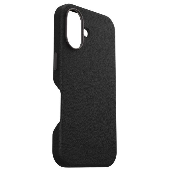 OtterBox Coque en cuir de cactus Symmetry MagSafe Apple iPhone 16 - Noir Ash