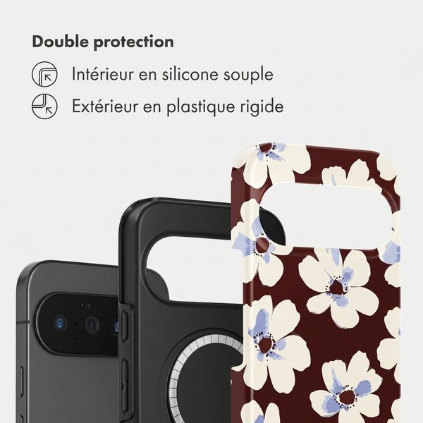 Selencia Coque arrière Vivid avec MagSafe Google Pixel 11 Pro - Choco Flower Pop