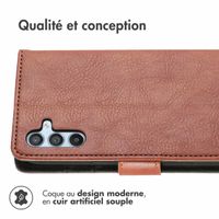 imoshion Étui de télephone portefeuille de luxe Samsung Galaxy A54 (5G) - Marron
