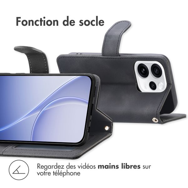 imoshion Etui de télephone portefeuille avec cordon Oppo Reno15 F (5G) - Noir