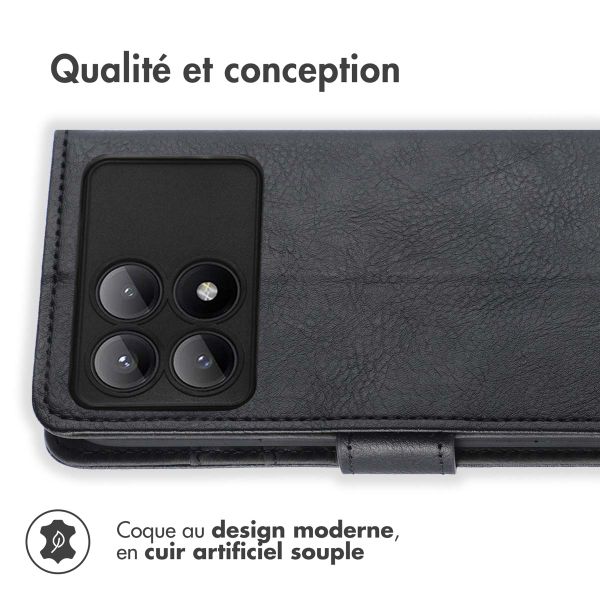 imoshion Étui de télephone portefeuille de luxe Xiaomi Poco X6 Pro - Noir
