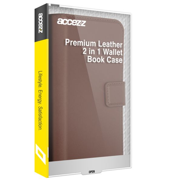 Accezz Premium Leather 2 in 1 Wallet Bookcase Samsung Galaxy A35 - Marron