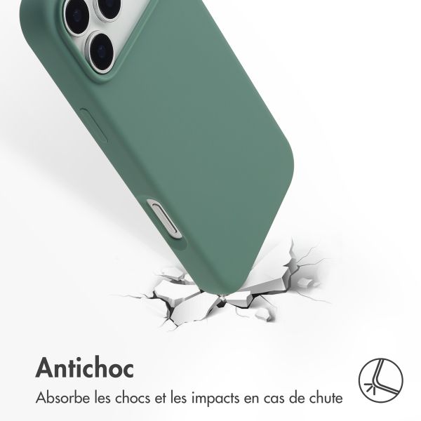 Accezz Coque Liquid Silicone avec MagSafe Apple iPhone 17 Pro Max - Vert foncé