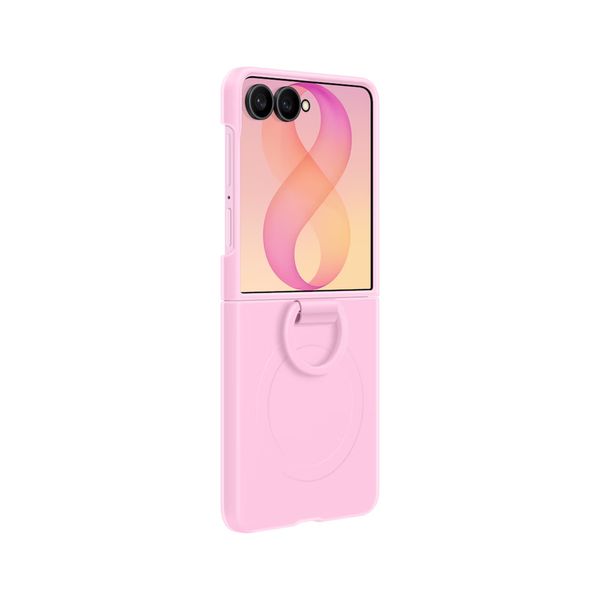 Samsung Coque Silicone Magnet Cover Ring Samsung Galaxy Z Flip 8 - Rose
