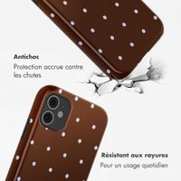 Selencia Coque arrière Vivid Apple iPhone 11 - Happy Dots Chocolate