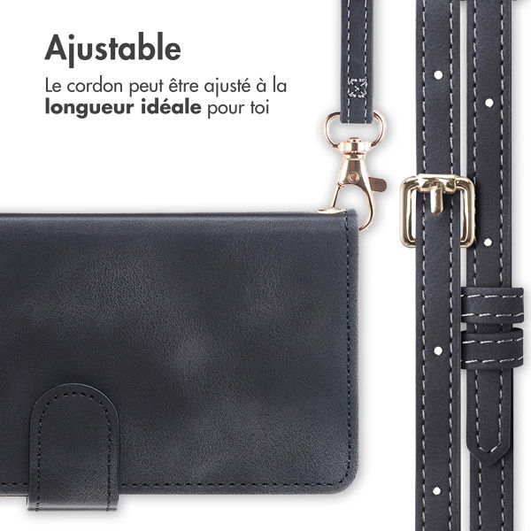 imoshion Etui de télephone portefeuille avec cordon Samsung Galaxy S24 FE - Noir