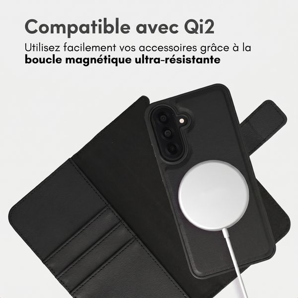 imoshion Étui portefeuille luxe 2-en-1 amovible Samsung Galaxy A37 (5G) - Noir