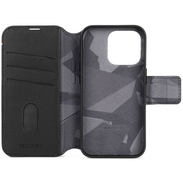 Decoded Portefeuille détachable 2 en 1 en cuir Apple iPhone 15 Pro - Noir