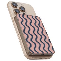 Selencia Powerbank Vivid 5 000 mAh - MagSafe et Qi - Desert Gold / Wavy Baby Sorbet