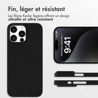 Accezz Coque Kevlar® MagSafe Apple iPhone 15 Pro Max - Noir