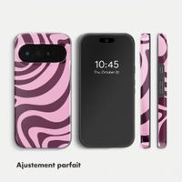 Selencia Coque arrière Vivid avec MagSafe Google Pixel 11 Pro - Wavy Swirl Pink Plum