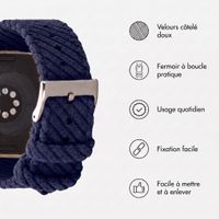 imoshion Bracelet en velours côtelé Apple Watch | 38/40/41/42 mm - Bleu foncé