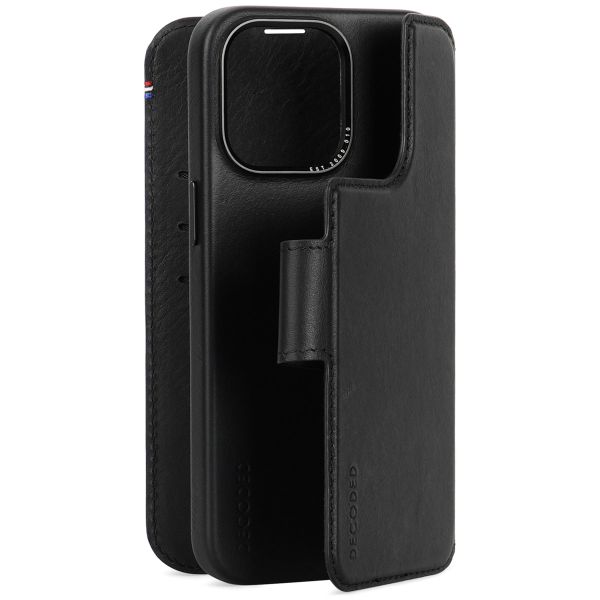 Decoded Portefeuille détachable 2 en 1 en cuir Apple iPhone 15 Pro Max - Noir
