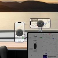 Baseus Support de téléphone magnétique T-Space Series pour voiture – Tableau de bord et console centrale – MagSafe – Frost Silver
