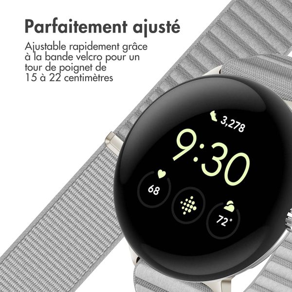 imoshion Bracelet en nylon Google Pixel Watch / Watch 2 / Watch 3 / Watch 4 (41 mm) - Gris clair