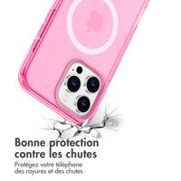 imoshion Coque Pailletée avec MagSafe Apple iPhone 16 Pro - Paillettes Rose