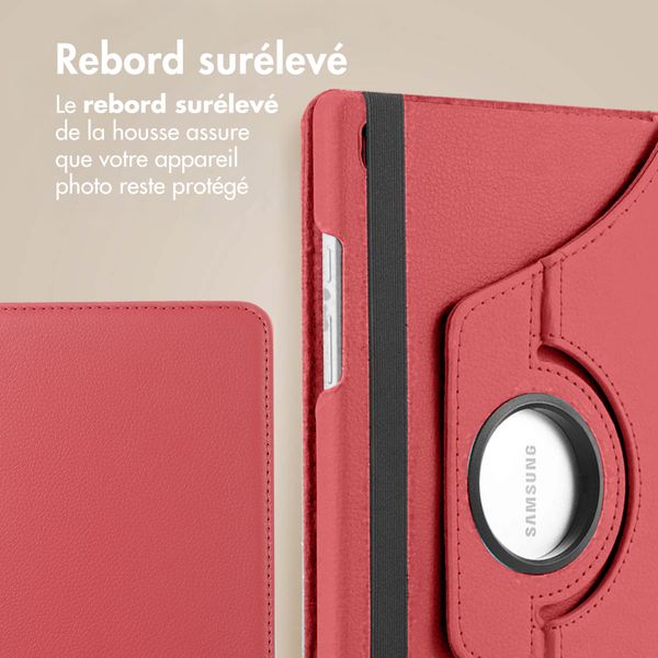 imoshion Coque tablette rotatif à 360° Samsung Galaxy Tab A11 / A9 8.7 pouces - Rouge