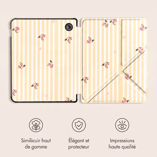 imoshion Étui de liseuse portefeuille design Pliable Kobo Libra Colour - Garden Stripes