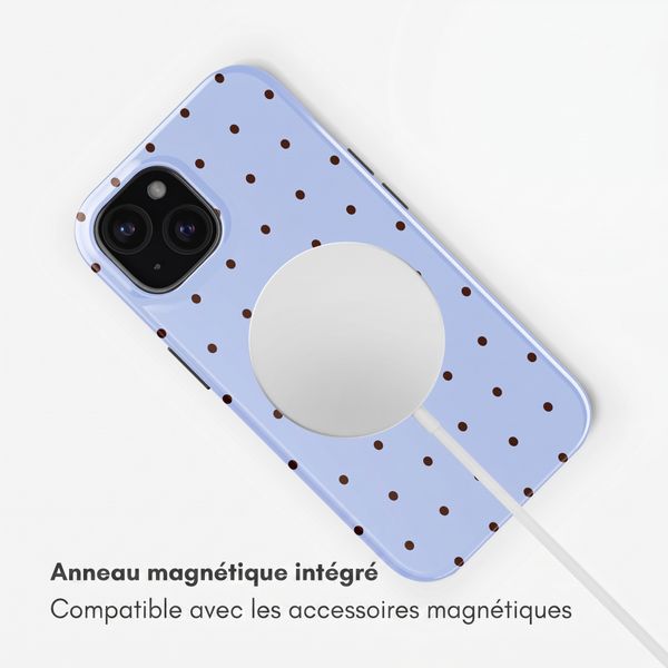 Selencia Coque arrière Vivid avec MagSafe Apple iPhone 15 - Happy Dots Digital Sky