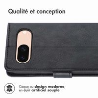imoshion Étui de télephone portefeuille de luxe Google Pixel 8a - Noir