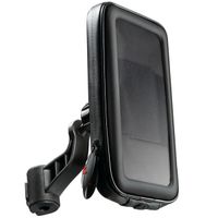 Lampa Support de téléphone Smart Case pour scooter - Résistant aux éclaboussures - Rotation à 360° - Fixation sur rétroviseur et pare-brise - Noir