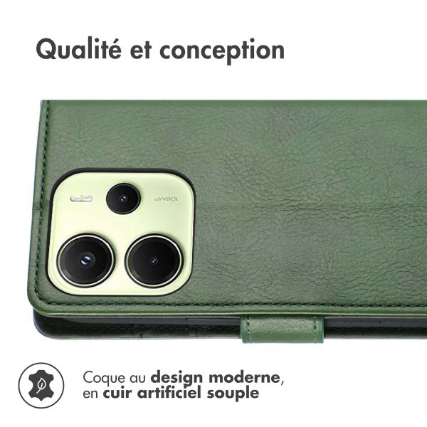 imoshion Étui de télephone portefeuille de luxe Xiaomi Redmi Note 14 (4G) - Vert