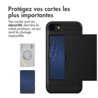 imoshion Coque arrière avec porte-cartes Apple iPhone SE (2022 / 2020) / 8 / 7 - Noir