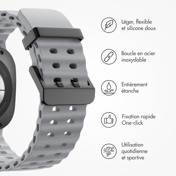 imoshion Bracelet Ocean en silicone Samsung Galaxy Watch Ultra (2024/2025) - Brown Gray