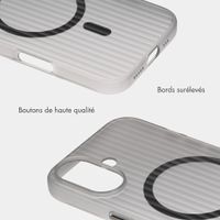 Accezz Coque arrière Lite avec MagSafe | Fluted | Apple iPhone 16 - Gris