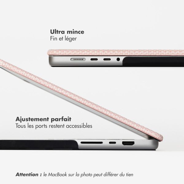 Selencia Coque tissée Apple MacBook Air 15 pouces (2023 / 2024 M3 / 2025 M4 / 2026 M5) - Rose