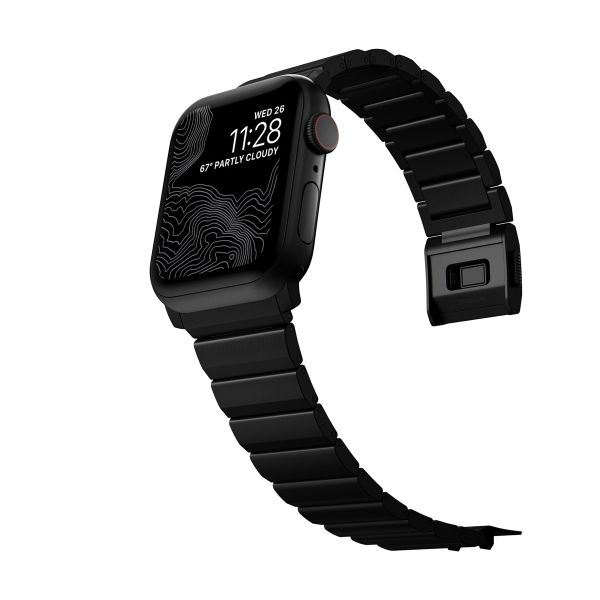 Nomad Bracelet à maillons en titane Apple Watch | 44/45/46/49 mm - Noir