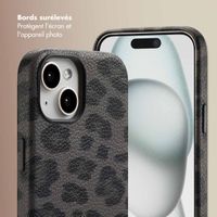 Selencia Coque Sabi imprimé panthère avec MagSafe Apple iPhone 15 - Midnight Black