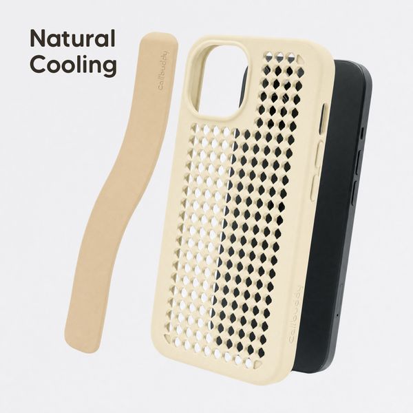 Callbuddy Coque avec strap Apple iPhone 17e / 16e / 15 / 14 / 13 - Sand Glow