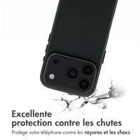 Accezz Coque arrière en cuir avec MagSafe Apple iPhone 18 Pro Max / 17 Pro Max - Onyx Black