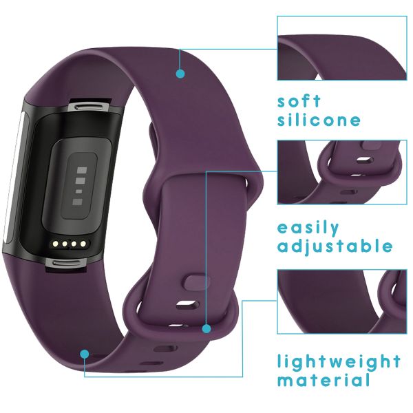 imoshion Bracelet sport en silicone Fitbit Charge 5 / 6 - Taille S - Violet