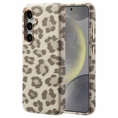Selencia Coque Sabi imprimé panthère avec MagSafe Samsung Galaxy S24 - Soft Ivory