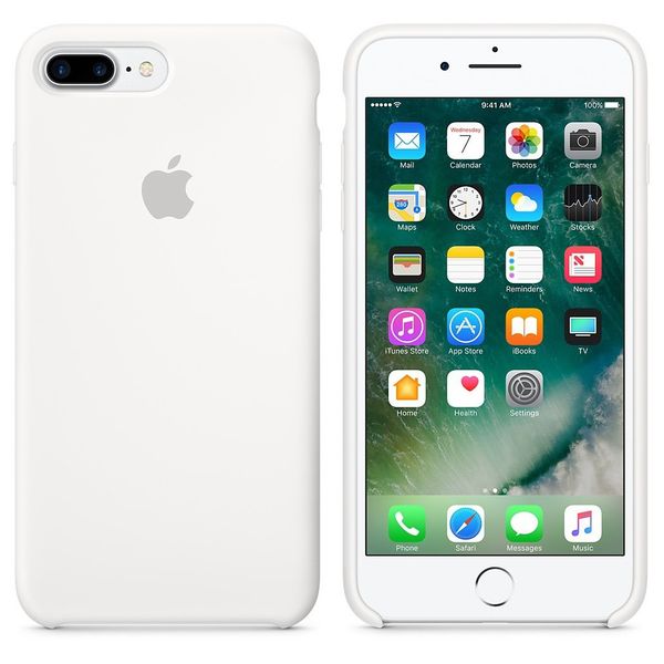 Apple Coque en silicone Apple iPhone 8 Plus / 7 Plus - White