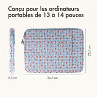 imoshion Pochette ordinateur Design 13-14 pouces - Cherry Check