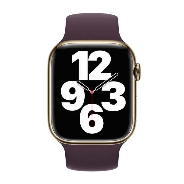 Apple Bracelet Boucle unique en Silicone Apple Watch | 44/45/46/49 mm - Taille 10 - Dark Cherry