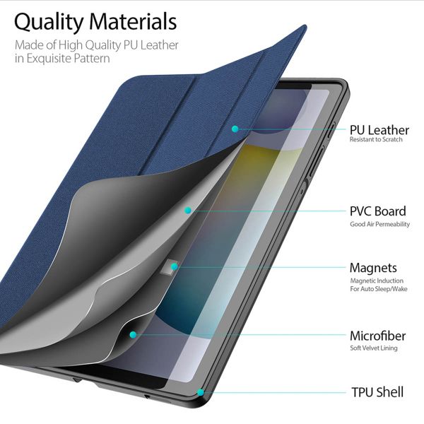 Dux Ducis Coque tablette Domo Samsung Galaxy Tab S6 Lite (2020/2022/2024)  - Bleu foncé