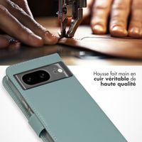 Selencia Étui portefeuille en cuir véritable Google Pixel 8 - Air Blue