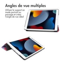 imoshion Coque tablette Design Trifold Apple iPad 9 (2021) 10.2 pouces / iPad 8 (2020) 10.2 pouces / iPad 7 (2019) 10.2 pouces - Dusty Rose